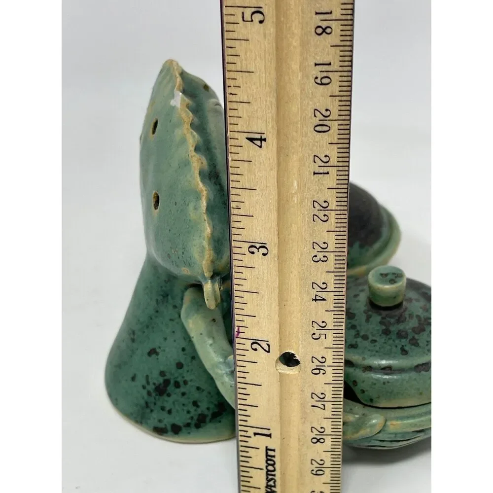 Novica Handmade Janger Dancer Green Ceramic Condiment Incense Holder 5PC